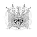 ajolote azteca tattoo design idea