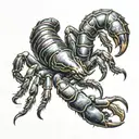 dark theme scorpion crawling tattoo design idea