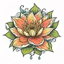 waterlilly   tattoo design idea