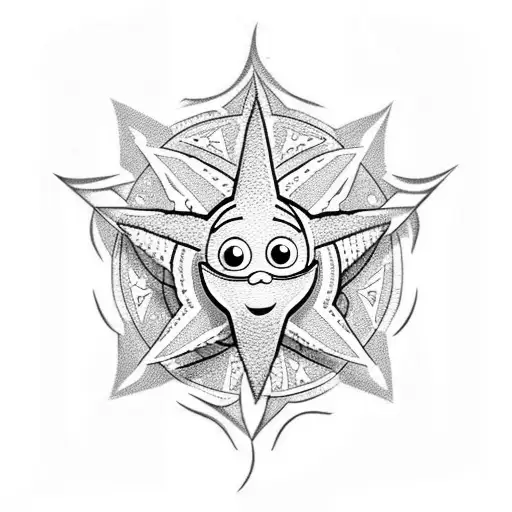 Patrick Star from spongebob  tattoo design idea