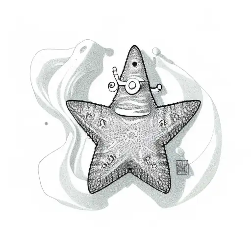 Patrick Star from spongebob  tattoo design idea