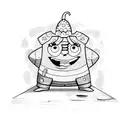 Patrick Star from spongebob  tattoo design idea