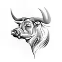 bull tattoo design idea