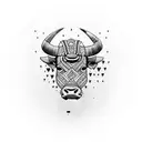 bull tattoo design idea