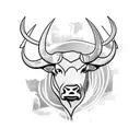 bull tattoo design idea