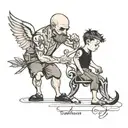 Tattoo of father and son whose father died tattoo design idea