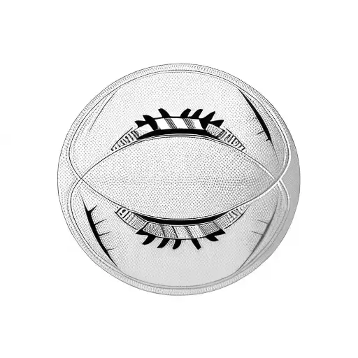 rugby ball with toxic logo tattoo design idea