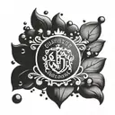 A minimalist tattoo design featuring a subtle nod to Újpest FC through a small emblem or symbol, surrounded by delicate massage oil droplets tattoo design idea