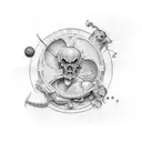 renaissance painting tattoo design idea