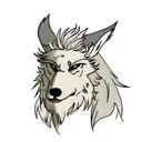 viking wolf  tattoo design idea