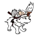 viking wolf  tattoo design idea