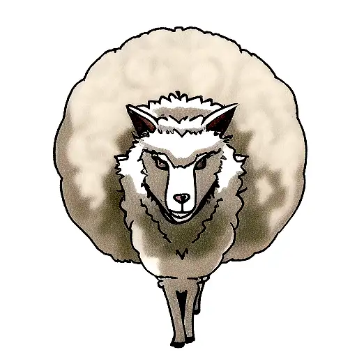 wolf in sheeps clothing tattoo design idea