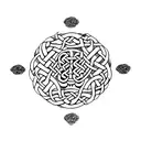 celtic tree of life, reflected, asymmetric  tattoo design idea