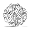 celtic tree of life, reflected, asymmetric  tattoo design idea