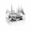 front of nascar  tattoo design idea