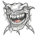 teeth tattoo design idea