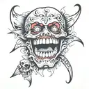 teeth tattoo design idea