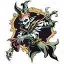 jester tattoo design idea