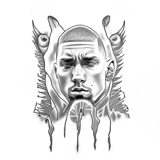 Eminem ,Joyner lucas, lil wyane  tattoo design idea