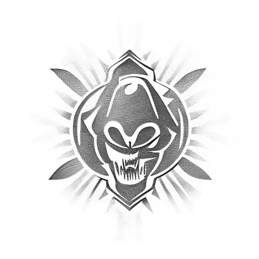 lucky and power tattoo design idea