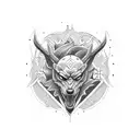 lucky and power tattoo design idea