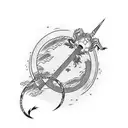 Dragon Ball Z character in a traditional Japanese dragon style tattoo design idea