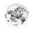 A map of the world with landmarks from different fantasy realms tattoo design idea