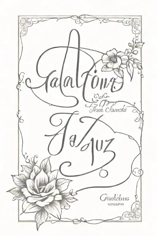 Galatians 6:7 verse tattoo design idea