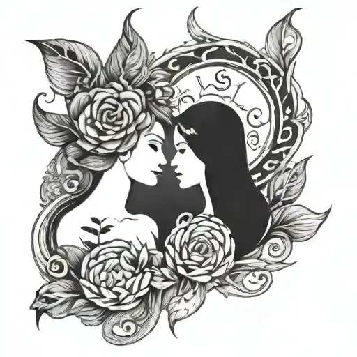 tattoo to symbolize 3 sisters, with 3 different symbols, not too big tattoo design idea
