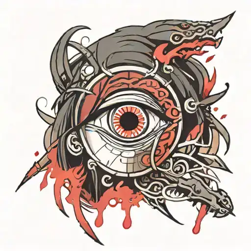 Uchiha itachi eyes bleeding  tattoo design idea