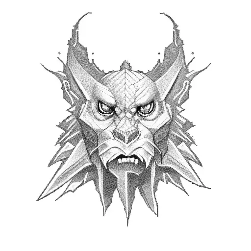 gliscor pixel art tattoo design idea