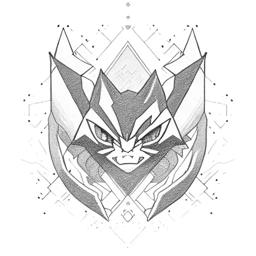 gliscor pokemon pixel art tattoo design idea