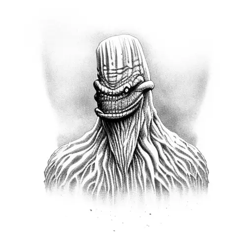 swamp monster tattoo design idea