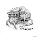 swamp monster tattoo design idea