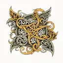 anglo saxon patterns intertwined tattoo design idea