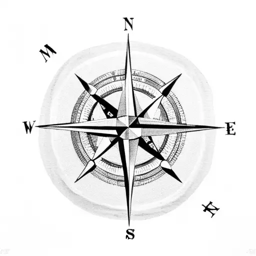 A compass with the words 'Open Mind' to symbolize embracing change and new experiences tattoo design idea