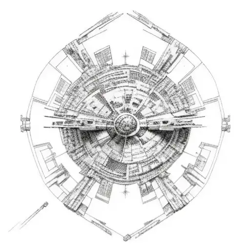 star wars epic battle scene  tattoo design idea