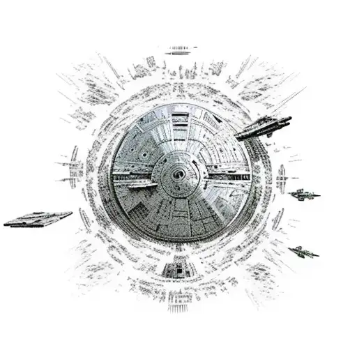 star wars epic battle scene  tattoo design idea