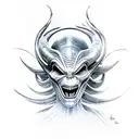 maleficent+star wars+ HR Giger aliens realistic  tattoo design idea