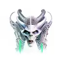 maleficent+star wars+ HR Giger aliens realistic  tattoo design idea