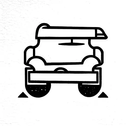cute tiny monster truck  tattoo design idea