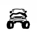 cute tiny monster truck  tattoo design idea