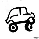 cute tiny monster truck  tattoo design idea