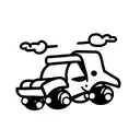 cute tiny monster truck  tattoo design idea