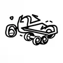 cute tiny monster truck  tattoo design idea