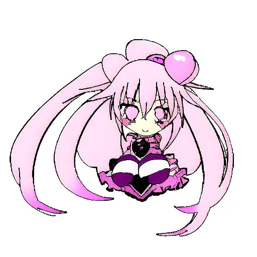 pink heart with violet shading and details  tattoo design idea