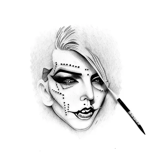 nirvana band and marilyn manson tattoo design idea