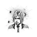 kurt cobain and marilyn manson tattoo design idea