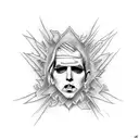 nirvana and marilyn manson tattoo design idea
