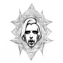 nirvana band and marilyn manson tattoo design idea